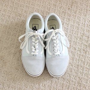 Old Skool Shoe Vans in Baby Blue/True White